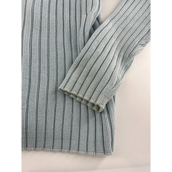 Vintage Gap Sweater Womens Large Light Blue Knit Turtleneck Y2K Long Sleeve - Picture 4 of 10
